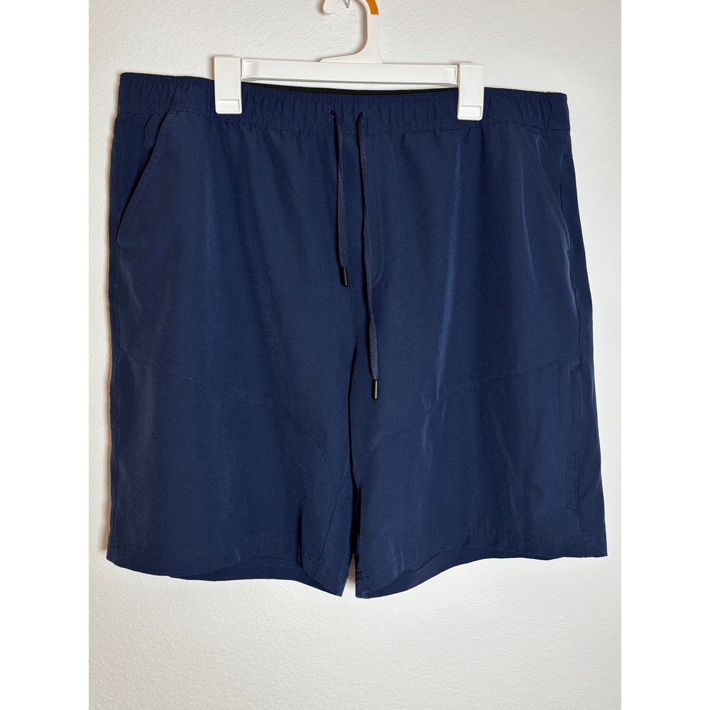 Gerry Mens Active Shorts Navy Blue‎ Elastic Waist Drawstring Hiking Gym Size XL